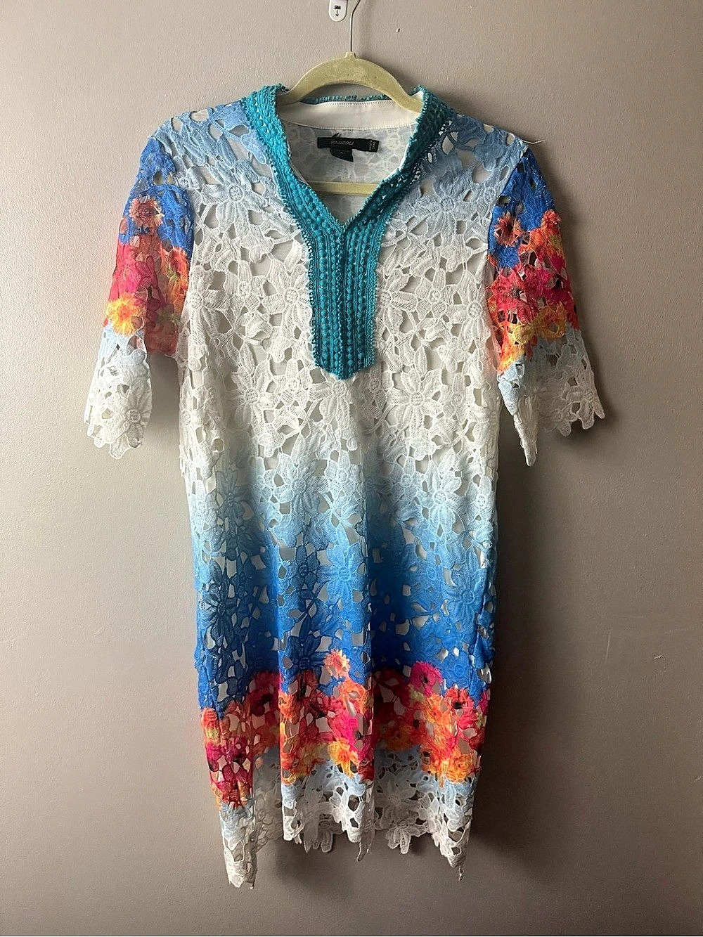 RADZOLI Floral Lace Mini Dress Small